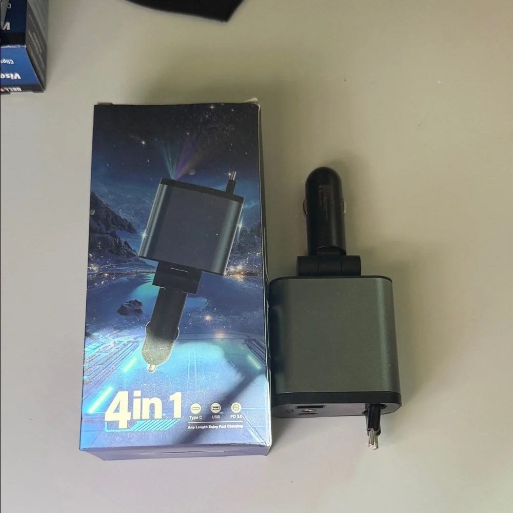 4-in-1 Car Charger Adapter